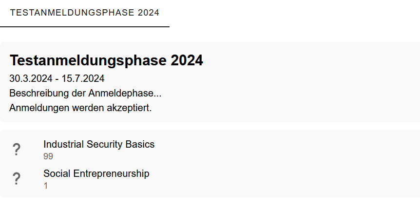 Ergebnis der Wahlpflichtfach-Auslosung