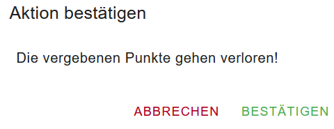 Bestätigen der Abwahl